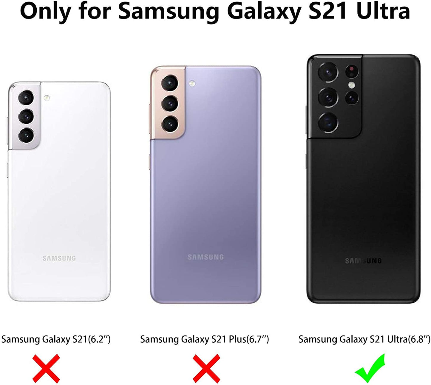 VEGO for Galaxy S21 Ultra Case with Slide Camera Cover, Built-In 360° Rotate Ring Kickstand Magnetic Cover Case for Samsung Galaxy S21 Ultra 5G 6.8 Inch - Black  VEGO   