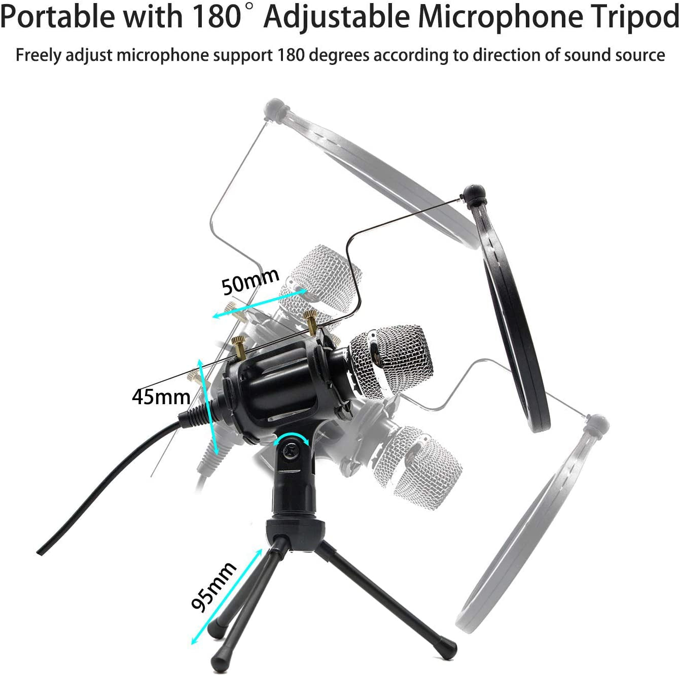 LOOYUAN Condenser Recording Microphone 3.5Mm Plug and Play PC Microphone, Broadcast Microphone for Computer Desktop Laptop MAC Windows Online Chatting Podcast Skype Youtube Game  LOOYUAN   