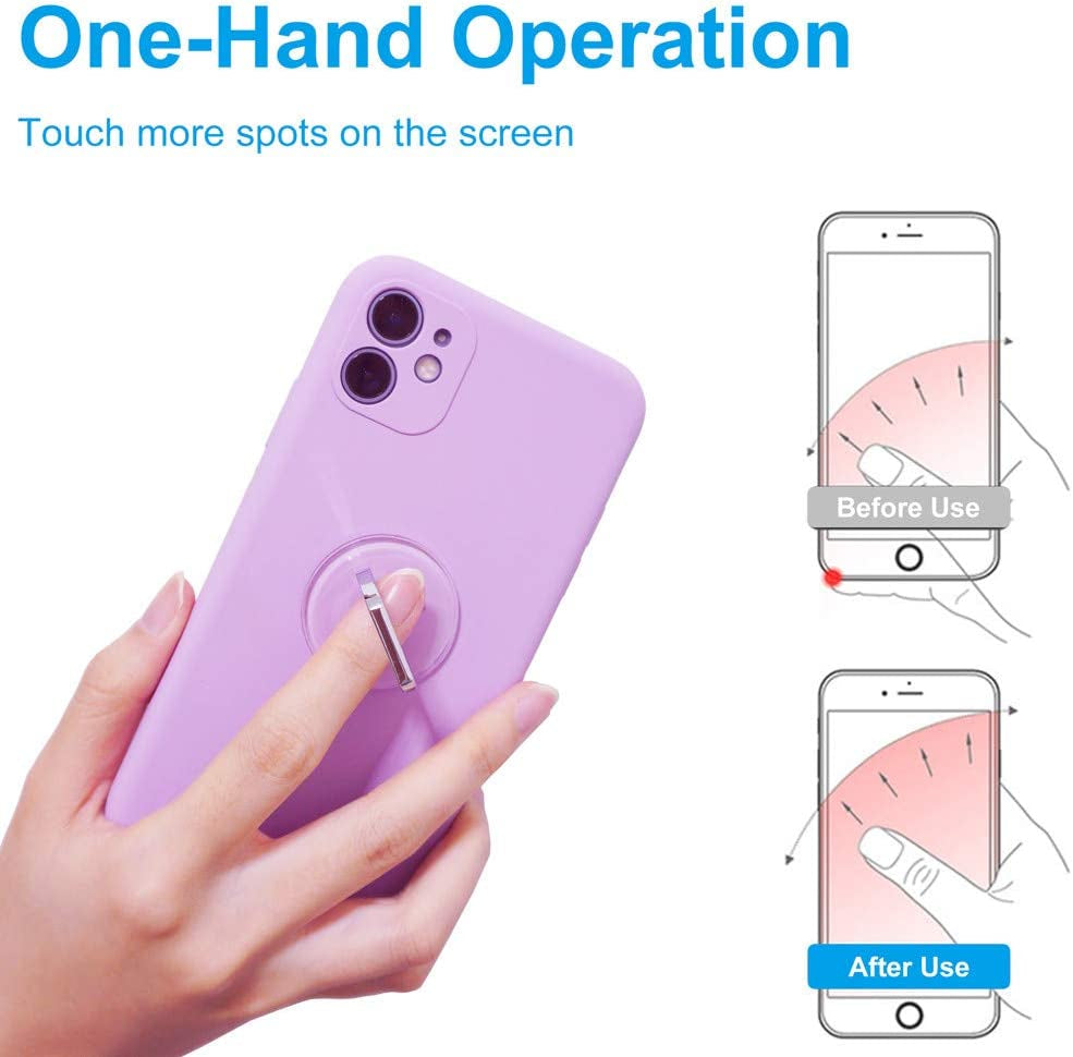 Jsoerpay Cell Phone Ring Holder, Transparent Ring Holder 360°Rotation Finger Ring Stand, Clear Cell Phone Kickstand Compatible with Most of Phones, Tablet and Case, (2Silver+1Black+1Rose Gold)  Silitraw   