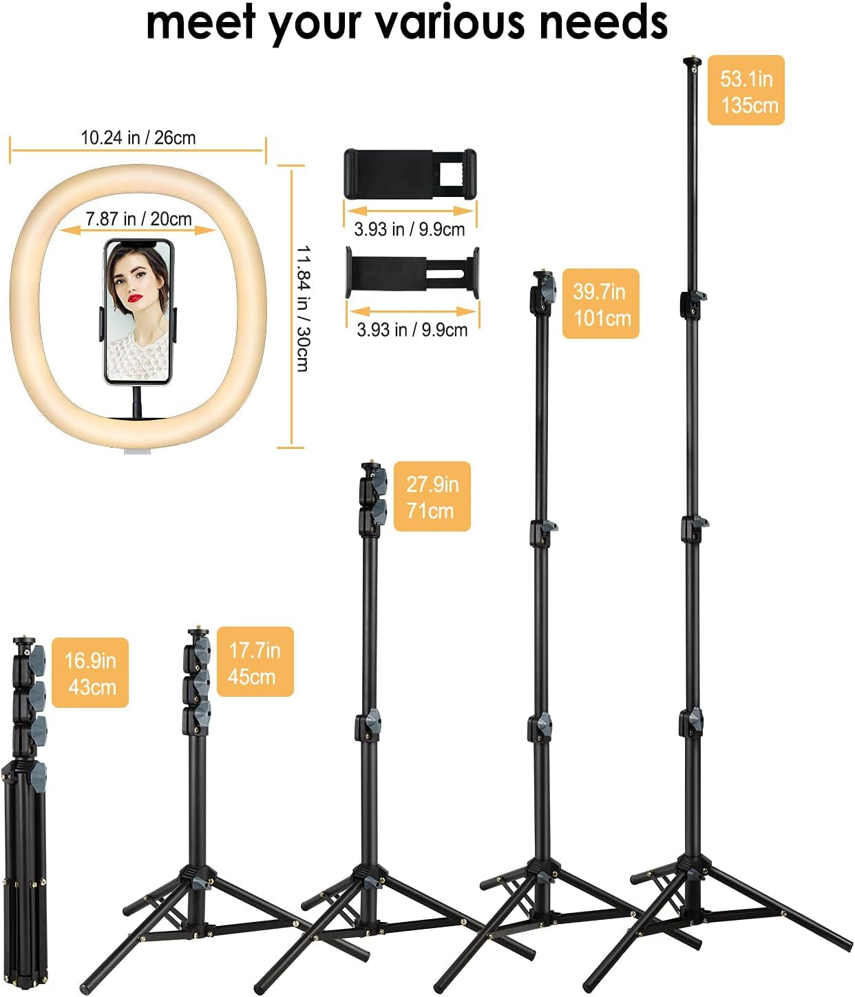 12'' RGB Selfie Ring Light,Mayoga Dimmable LED Ring Light with Tripod Stand & Phone Holder,Circle Light for Live Stream/Youtube Video/Makeup/Tik Tok/Vlogging,Compatible with Iphone Android  MAYOGA   