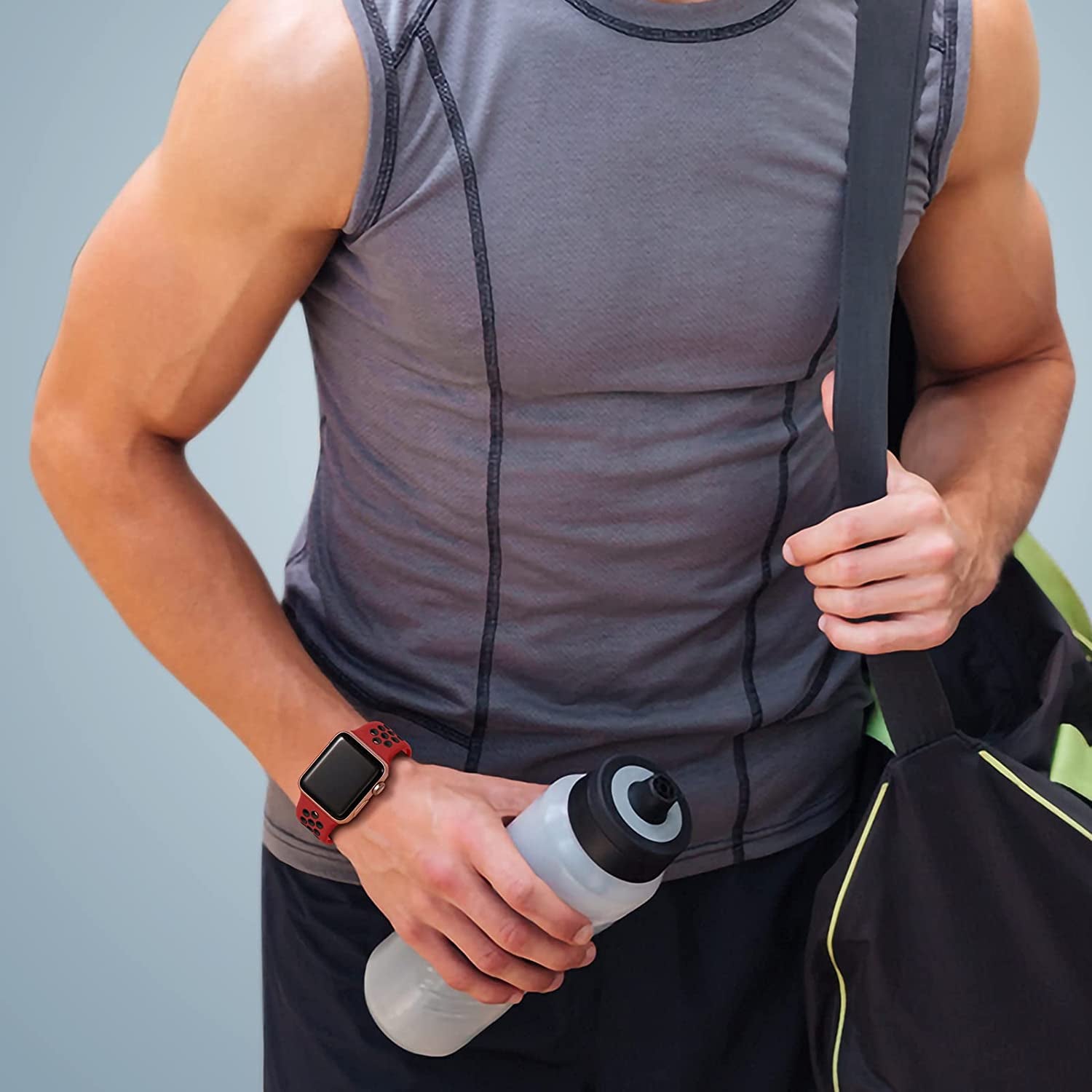 Adorve 4 Pack Sport Bands for Apple Watch 49Mm 41Mm 40Mm 38Mm 45Mm 44Mm 42Mm for Women Men, Durable Breathable Soft Silicone Replacement Wrist Strap for Iwatch Ultra SE Series 8 7 6 5 4 3 2 1, S/M M/L  Adorve   