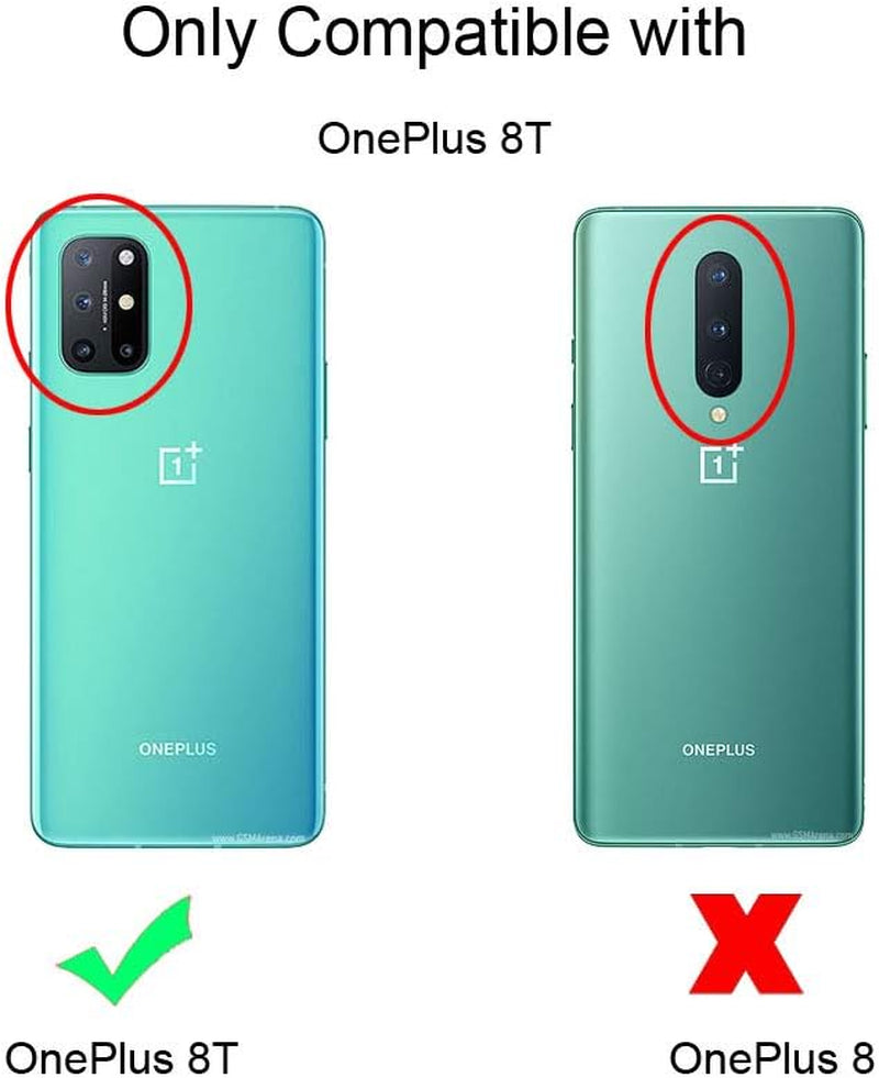 Urspasol for Oneplus 8T 5G Case Oneplus 8T Case with Screen Protector (2 Pack) Tempered Glass Hybrid Heavy Duty Armor Protective Bumper Phone Cover with 360° Degree Ring Holder Kickstand (Black)  Urspasol   