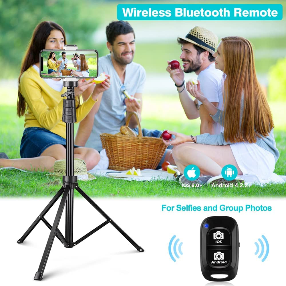 Ubeesize 67" Phone Tripod&Selfie Stick, Camera Tripod Stand with Wireless Remote and Phone Holder, Perfect for Selfies/Video Recording/Live Streaming  UBeesize   