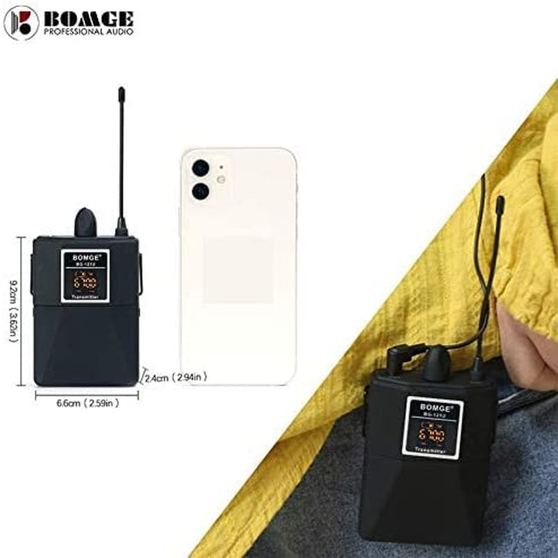 Wireless Lavalier Lapel Microphone System/Headset Mic/Interview Mic，For Iphone, Android Smartphones, PA Speaker, Teaching, DSLR Camera and Tablets (164 Ft Range)  N/W   