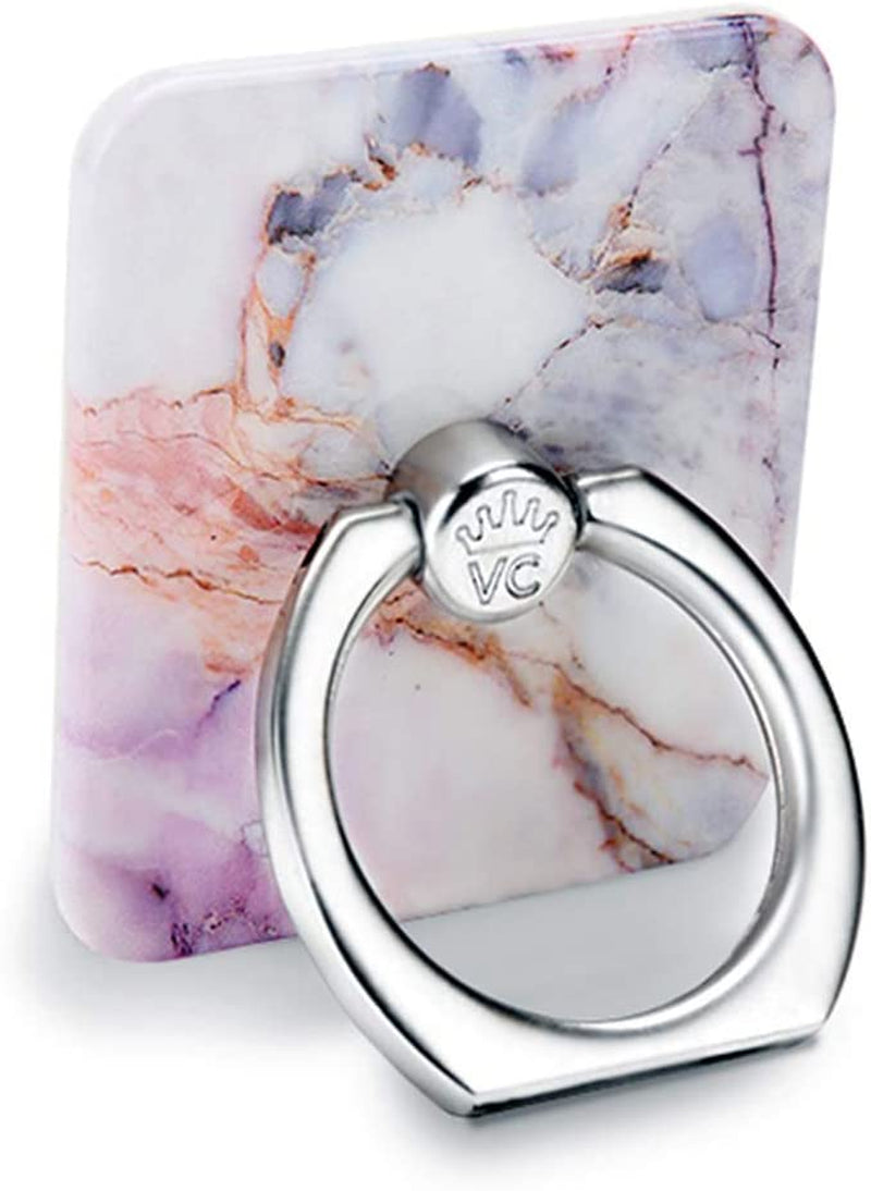 Velvet Caviar Cell Phone Ring Holder - Finger Ring & Stand - Improves Phone Grip Compatible with Iphone, Galaxy and Most Cases (Except Silicone/Leather) - Moonstone Holographic Pink Blue Marble  Velvet Caviar Violet Sky  