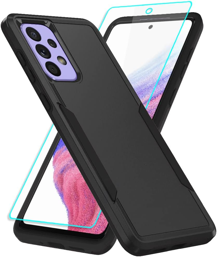 For Samsung A53 5G Case, Galaxy A53 5G Case with Screen Protector,Full Body Protection Durable Rubber Cover Phone Case for Samsung Galaxy A53 5G,Mint  Yanmen Ktz Samsung A53 5G Case Black  