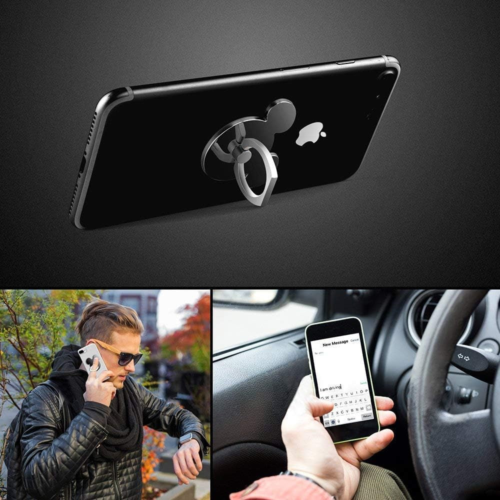 Universal Phone Ring Bracket Holder 2 Pieces, Metal Finger Grip Stand Holder Ring,Car Mount for Iphone 6S plus 7 Plus, Samsung Galaxy S7 Edge HTC Smartphones Tablet Phone Ring  AiKiTi   
