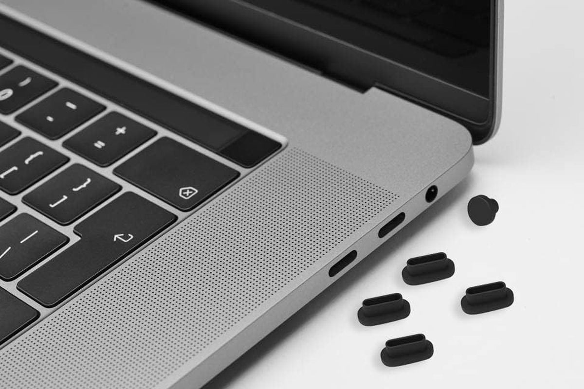 [15PC] Dust Plug for Macbook Air 13 M2 M1 A2681 A2337 A1932, Macbook Pro 13 Inch A2141 A2338 A2289 A2251 A2159 A1989 A1990 A1707 & Macbook Pro 16 A2141, Silicone Dust Cover for Macbook Pro - Black  LEZE   