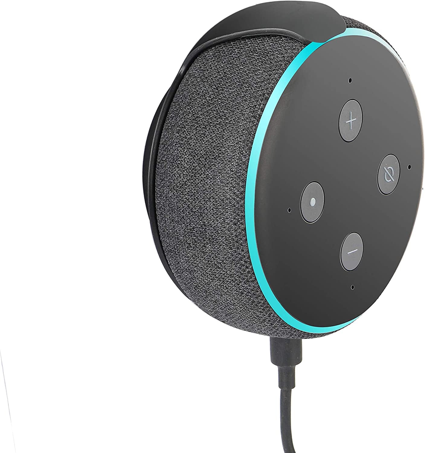 WIDEPLORE Echo Dot Wall Mount Holder for 3Rd Generation, Built-In Cable Management Space-Saving Accessories for Dot(3Rd Gen) Smart Speakers, with Sticking Tape and Drill Nail-Black  WIDEPLORE   