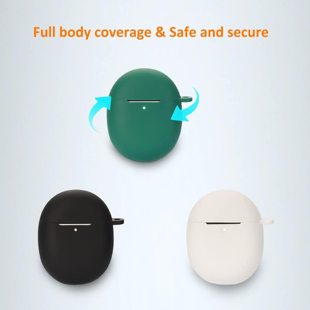 3 Pack | Autosonic Case Designed for Google Pixel Buds Pro (2022) | Soft Silicone Material, Protective Pixel Earbuds Skin | Black, White and Green  AutoSonic   