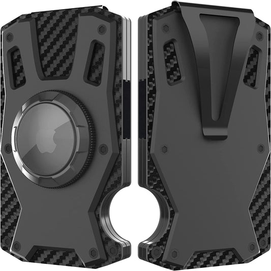 Niuyue Airtag Wallet(No Airtag), Smart Wallet for Men with Airtag Holder,Slim Minimalist Carbon Fiber RFID Blocking Wallet with Card Holder Money Clip  Niuyue   