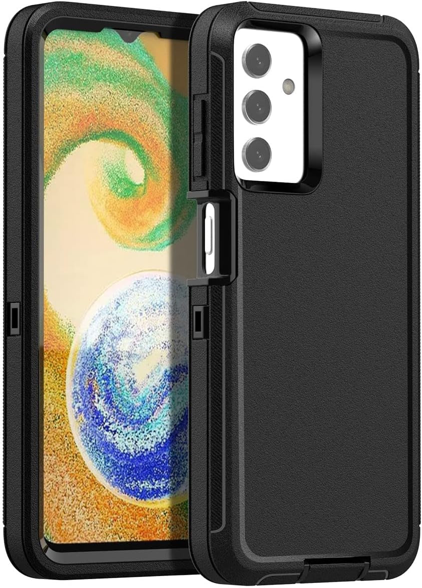 Aicase for Galaxy A04S/A13 Case(6.5")+Belt Holster,Heavy Duty 3-Layer Rugged Phone Cover,Durable Military Grade Protection Shockproof/Drop Proof/Dust-Proof Protective for Samsung A04S/A13 5G 2022  AICase Black_01  