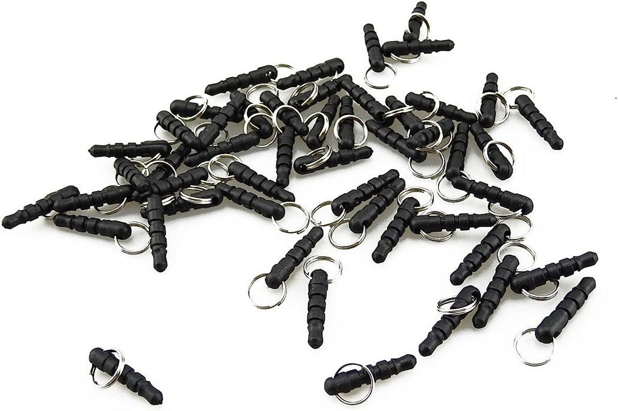 Yueton Pack of 50 DIY Smartphone / Cell Phone Charm Universal 3.5Mm anti Dust Earphone Jack Plug Dust Proof Headphone Plug with Hole and Ring for Iphone/Ipad/Samsung/Htc  yueton   