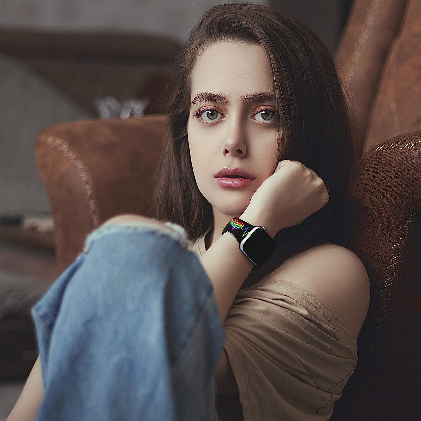 Vieeki Pride Watch Band Compatible with Apple Watch 38Mm 40Mm 41Mm 42Mm 44Mm 45Mm 49Mm Replaceable Silicone Smartwatch Straps for Iwatch Series Ultra SE 8 7 6 5 4 3 2 1  Vieeki   