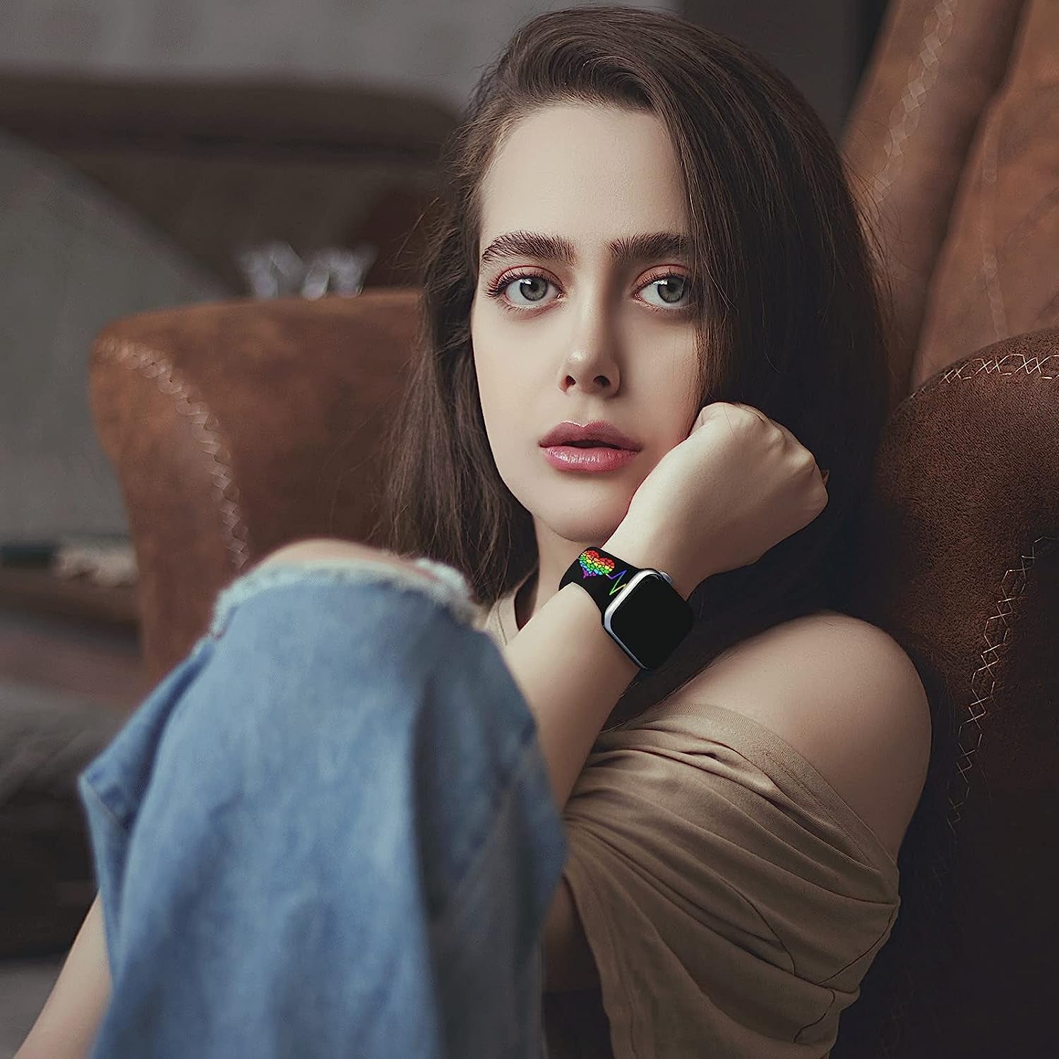 Vieeki Pride Watch Band Compatible with Apple Watch 38Mm 40Mm 41Mm 42Mm 44Mm 45Mm 49Mm Replaceable Silicone Smartwatch Straps for Iwatch Series Ultra SE 8 7 6 5 4 3 2 1  Vieeki   