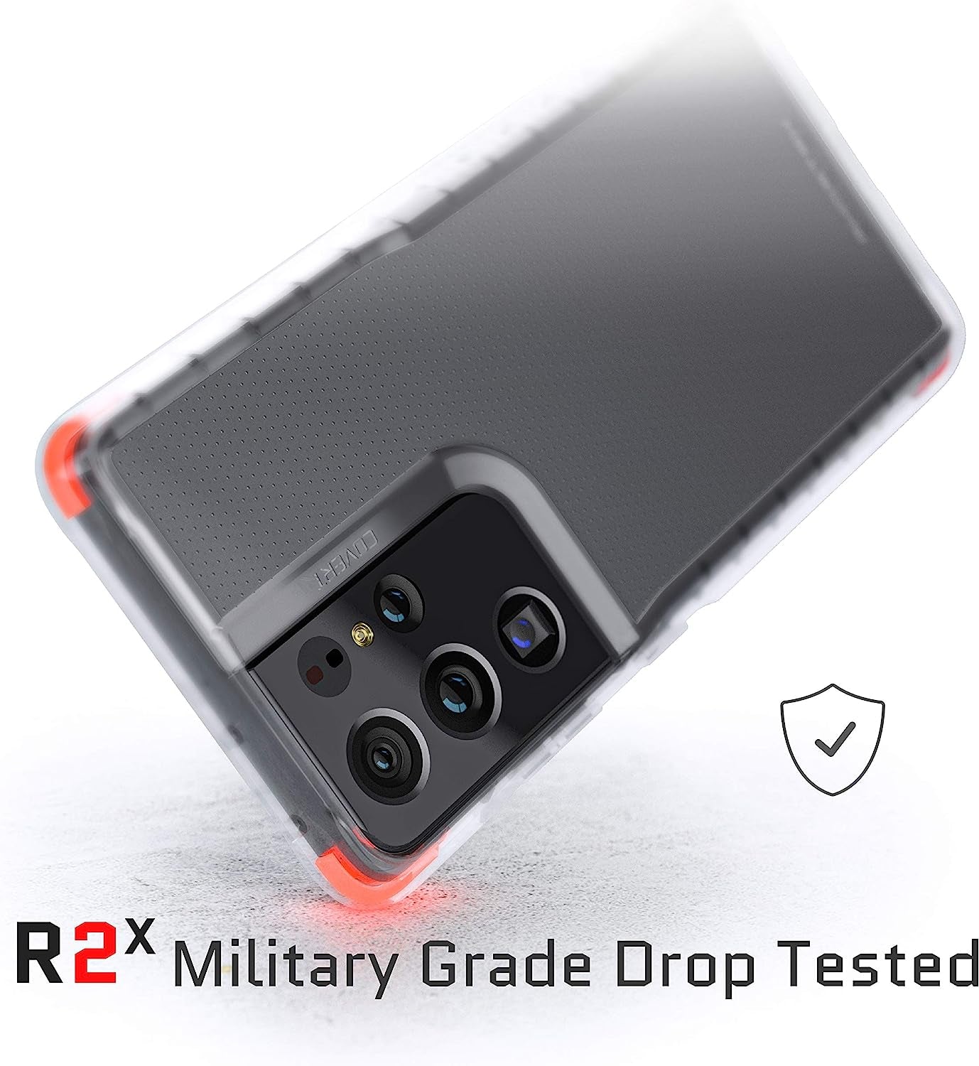 Ghostek COVERT Samsung S21 Ultra Case Clear Protective Phone Cover with Durable Slim Design Grip Heavy Duty Protection Wireless Charging Compatible 2021 Case for S21 Ultra 5G (6.8Inch) (Phantom Clear)  Ghostek   