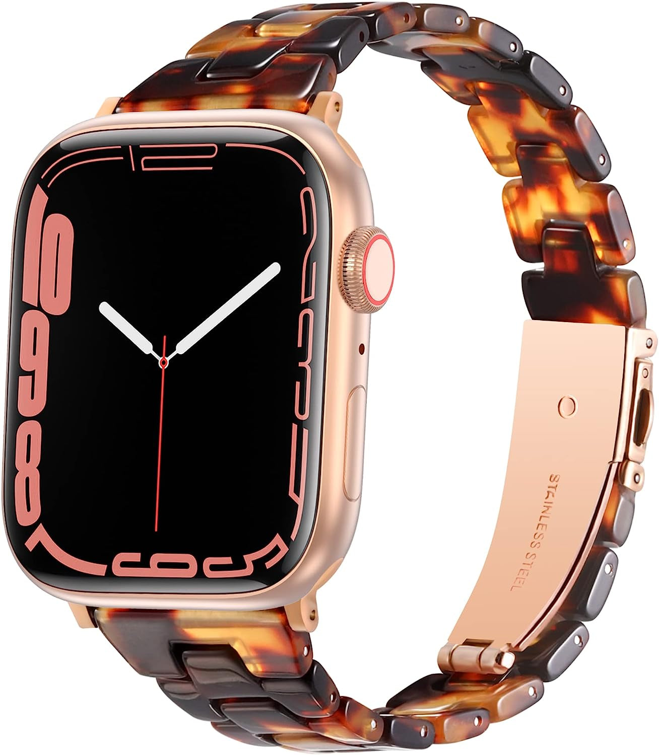 Slim Resin Bands Compatible with Apple Watch Band 38Mm 40Mm 41Mm 42Mm 44Mm 45Mm 49Mm Thin Light Strap with Stainless Steel Buckle Replacement Bracelet for Iwatch Ultra Series 8 SE 7 6 5 4 3 2 1  Arctime   