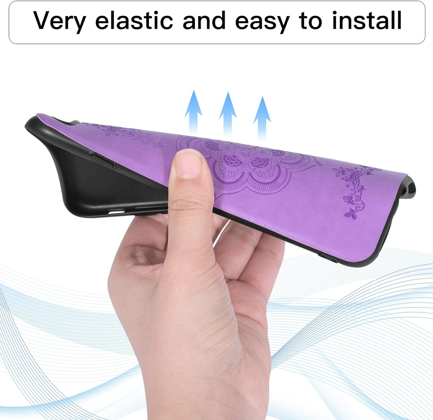 Asuwish Compatible with Google Pixel 4A 5G 6.2 Case and Tempered Glass Screen Protector Thin Slim Soft TPU Flower Leather Cell Phone Cover for Pixel4A5G UW Pixel4A 5G Pixle A4 G5 4A5G Women Men Purple  Asuwish   