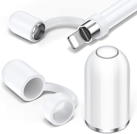 TITACUTE for Apple Pencil Cap 1St Generation Magnetic Ipencil Replacement for Apple Pen Top Stylus Cover Antifall Silicone Holder for Ipad Pro 10.5" 12.9" 9.7" for Ipad 10 9 8 7 6 Air 3 Mini 5Th White  TITACUTE   