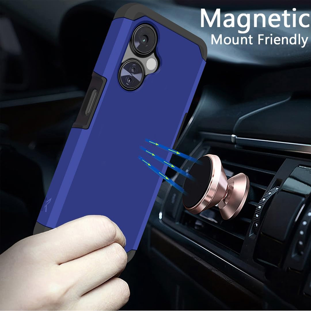 Hrwireless Compatible for Oneplus Nord N30 5G Case Cover with [HD Tempered Glass] Strong Heavy Duty [Shockproof] [Magnetic Mount Friendly] Minimalistic Original Design for Protection  HRWireless   