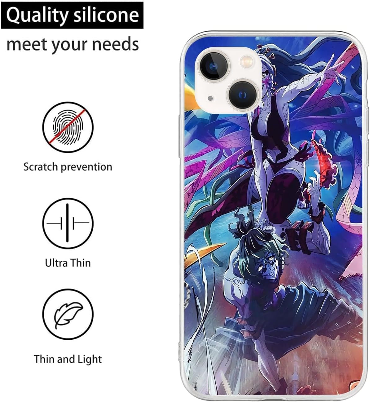 TINTAG Compatible with LG G6 | LG G6+ | LG G6 plus Case Juuni with Kibutsuji Kitsuki Muzan 238, Anime Phone Cases Shockproof Soft TPU Case Clear  TINTAG   