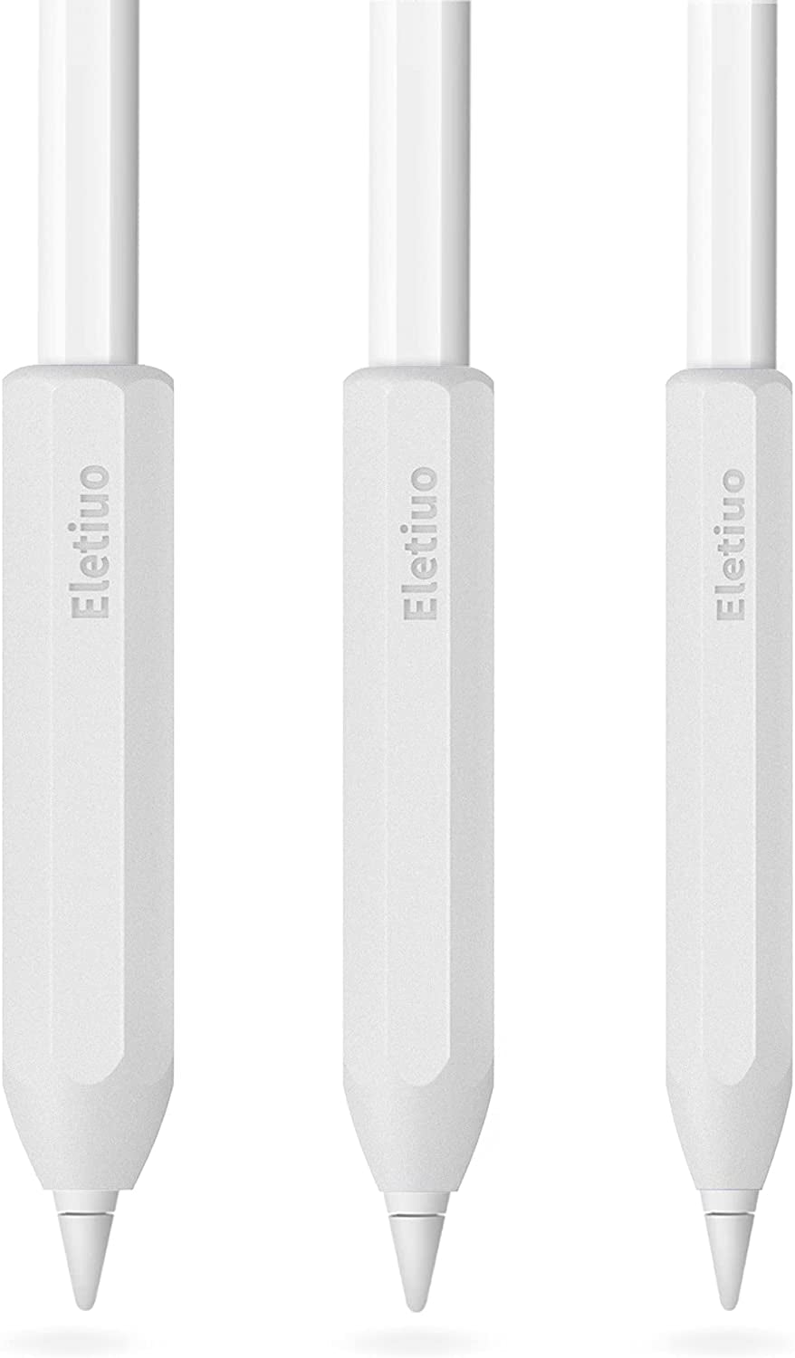 3 Sizes Silicone Grip Holder Protective Skin Sleeve Cover Case Accessories,Compatible with Apple Pencil 1St / 2Nd Gen, for Ipad Pro 9.7"/10.5"/11" /12.9",Mint Green (S, M, L)  Litumfen Pencil,White Pencil style 