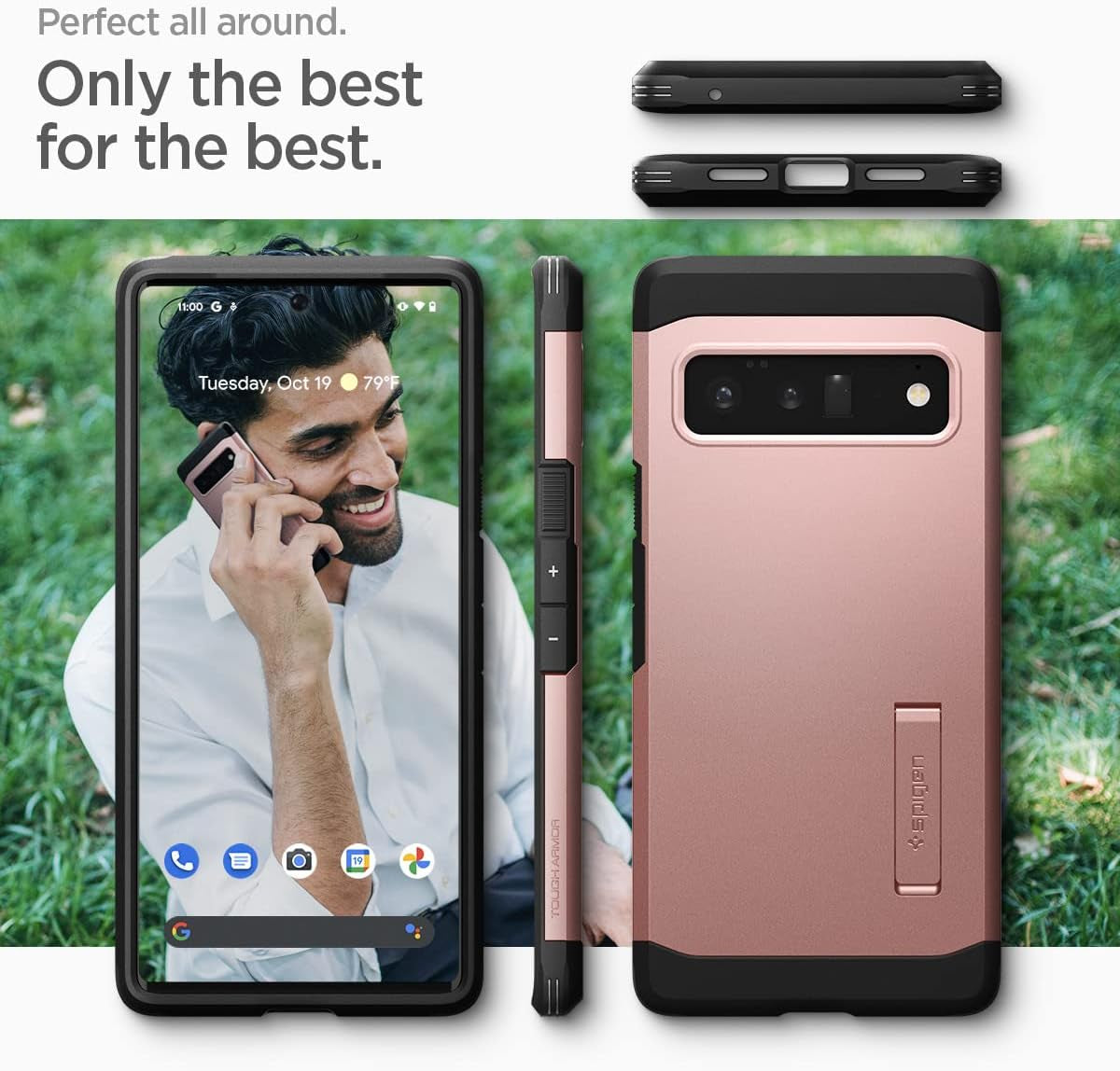 Spigen Tough Armor [Extreme Protection Tech] Designed for Google Pixel 6 Pro Case (2021) - Rose Gold  Spigen   