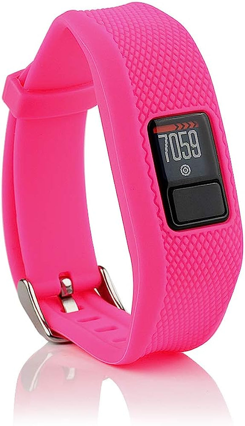 Honecumi Vivofit Jr Bands Compatible with Garmin Vivofit Jr 2 Band/Vivofit 3 Replacement Band for Kids Boys Girls Men Women Vivofit Jr 2 Watchband Wristband Strap Accessories Bands with Secure Clasp  honecumi Solid-Rose Red  