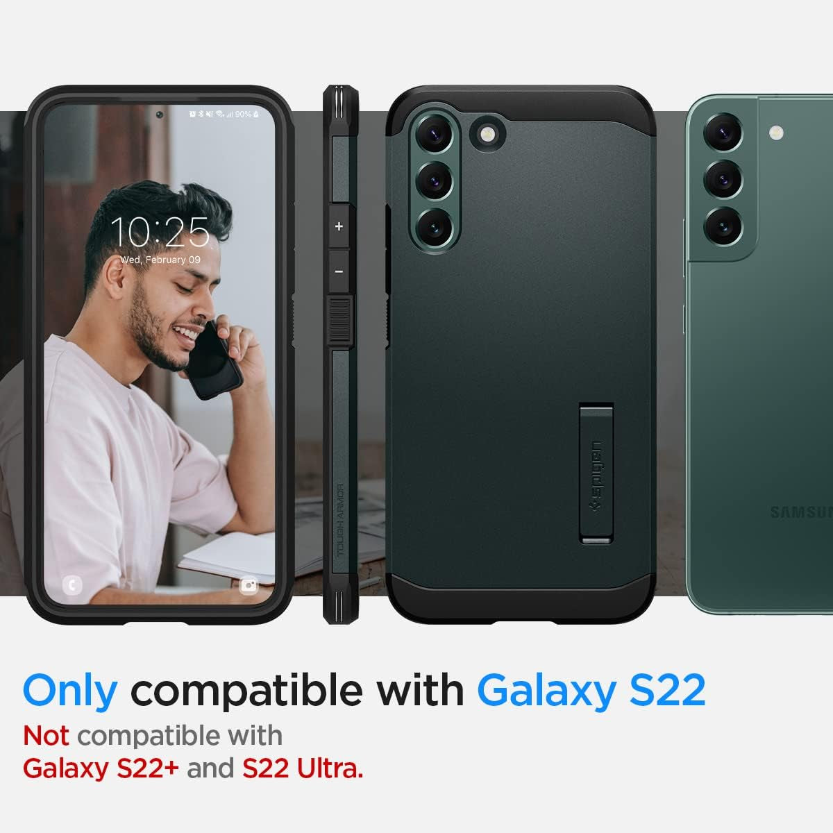 Spigen Tough Armor Designed for Galaxy S22 Case (2022) - Abyss Green  Spigen   