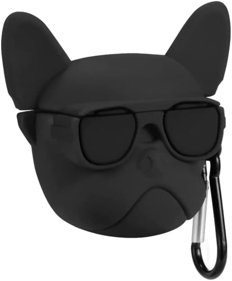 Silicone Airpod Cases | Generation 1&2 | Compatible with Airpods 1&2 Only | Comes with a Unique Keychain | Wireless Charging Case | Best Gifts for Your Loved Ones | Cool Product (Black Phone)  ZHAWK Black Pug  