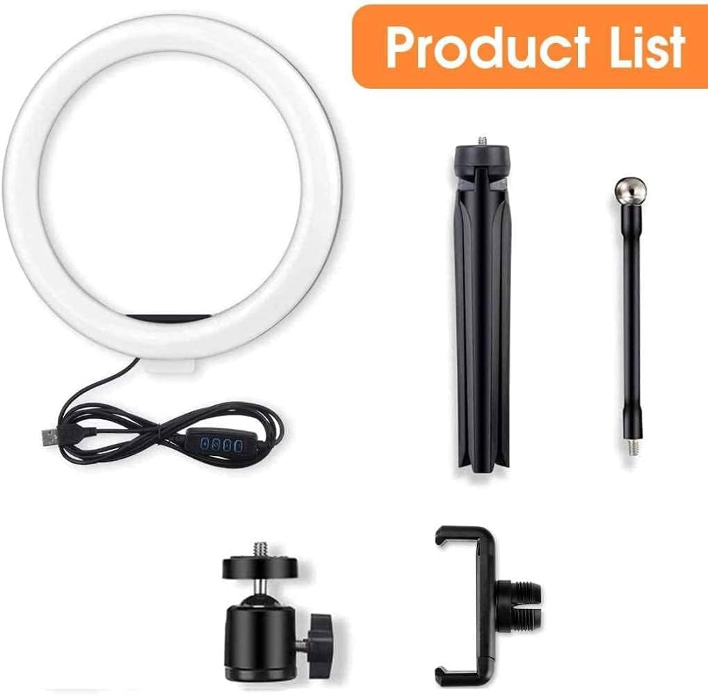 LED Ring Light 10" with Tripod Stand & Phone Holder,Selfie Ring Light Dimmable Makeup Ring Light for Youtube Video, Photography, Shooting with 3 Light Modes & 10 Brightness Level  everySU   