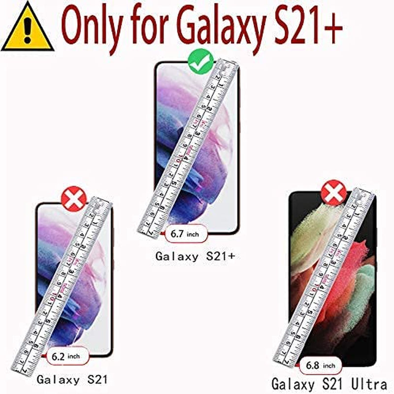 MONASAY Wallet Case for Galaxy S21+Plus 5G, 6.7 Inch [Screen Protector Included][Rfid Blocking] Flip Folio Leather Cell Phone Cover with Credit Card Holder, Lavenders  MONASAY   