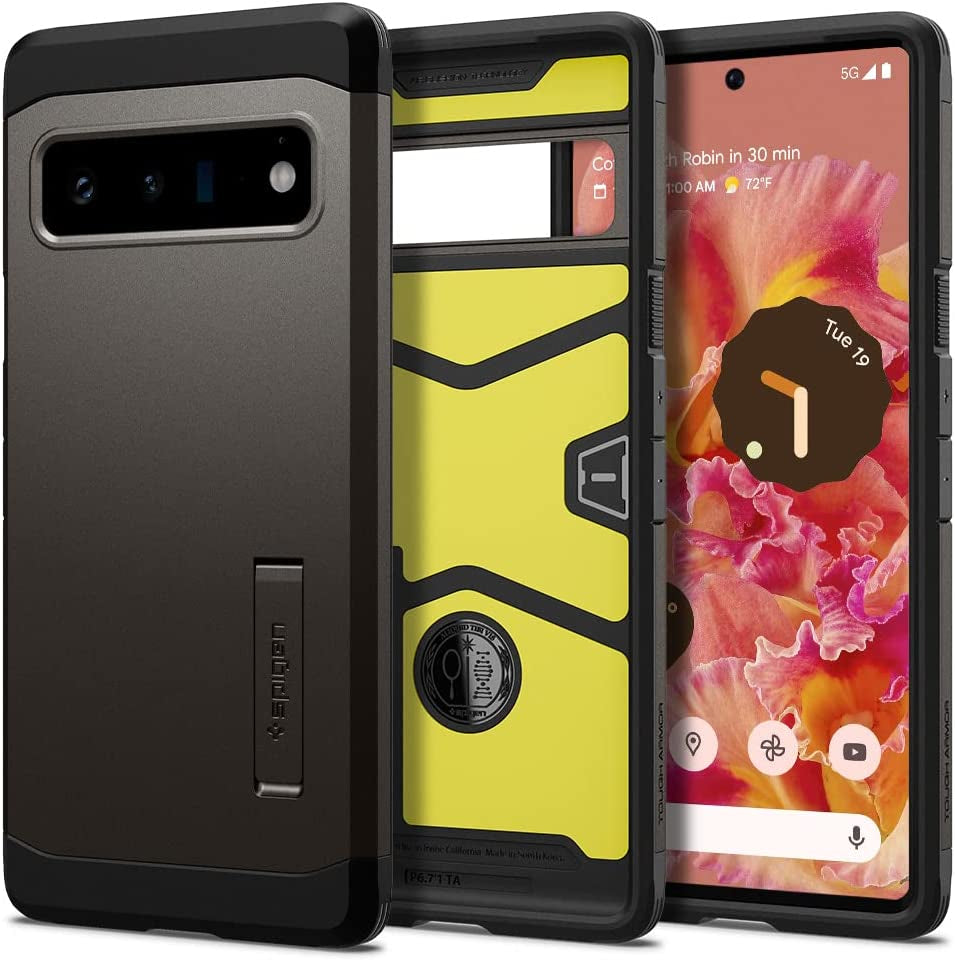 Spigen Tough Armor [Extreme Protection Tech] Designed for Google Pixel 6 Pro Case (2021) - Rose Gold  Spigen Gunmetal  