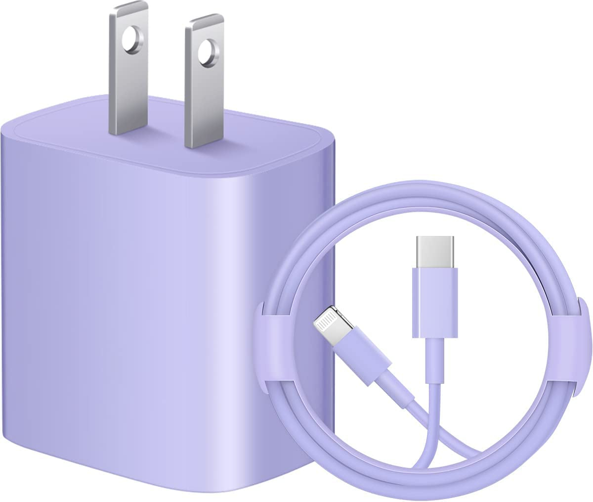Iphone Charger Super Fast Charging [Apple Mfi Certified] 20W PD Power Wall Charger with 6FT Charging Cable Compatible Iphone 14/14 Pro Max/13/13 Pro Max/12/12 Pro/12 Pro Max/11/11 Pro Ipad(White)  Shenzhen good-she technology Co., Ltd. Purple  