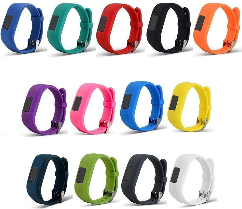 Ruentech Replacement Bands for Garmin Vivofit Jr.2, Colorful Adjustable Wristbands with Secure Watch-Style Clasp Strap Compatible with Garmin Vivofit Jr 2 and Vivofit Jr (For Kids) (Flag)  RuenTech 13-Pack  