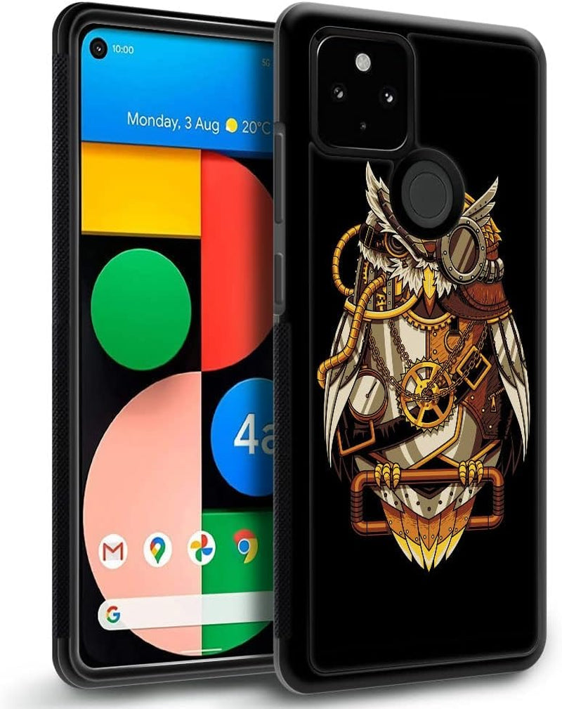 CARLOCA Case Compatible with Google Pixel 5 Case,Gentleman Owl Case for Google Pixel 5 Boys Men,Anti-Scratch Soft TPU Case for Google Pixel 5 Case 6.0-Inch Gentleman Owl  CARLOCA Golden Robot Owl Google Pixel 5 (6.0 In) 