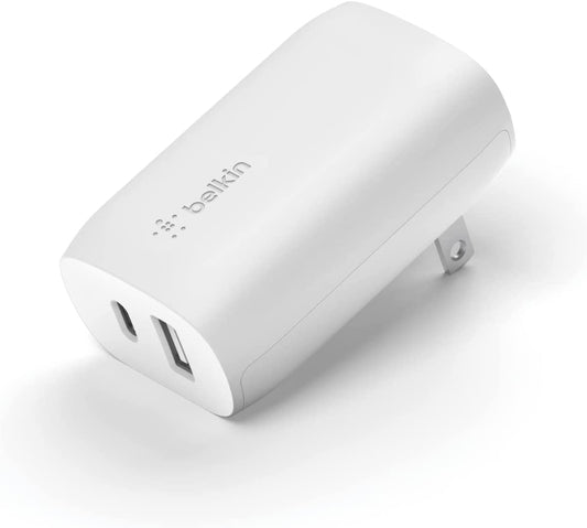Belkin 37 Watt USB C Wall Charger - Power Delivery 25W USB C Port + 12W USB a Port for PPS Charging Apple Iphone 14, 14 Pro, 14 Pro Max, 13 Pro, 13 Pro Max, Galaxy S21 Ultra & More  Belkin   