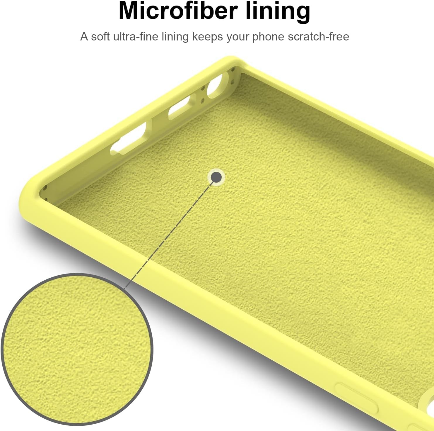 DEENAKIN for Samsung Galaxy S22 Ultra Case Silicone,Silky Smooth Flexible Gel Rubber Bumper Cover with Soft Microfiber Lining Slim Fit Protective Phone Case for Samsung Galaxy S22 Ultra Bright Yellow  DEENAKIN   