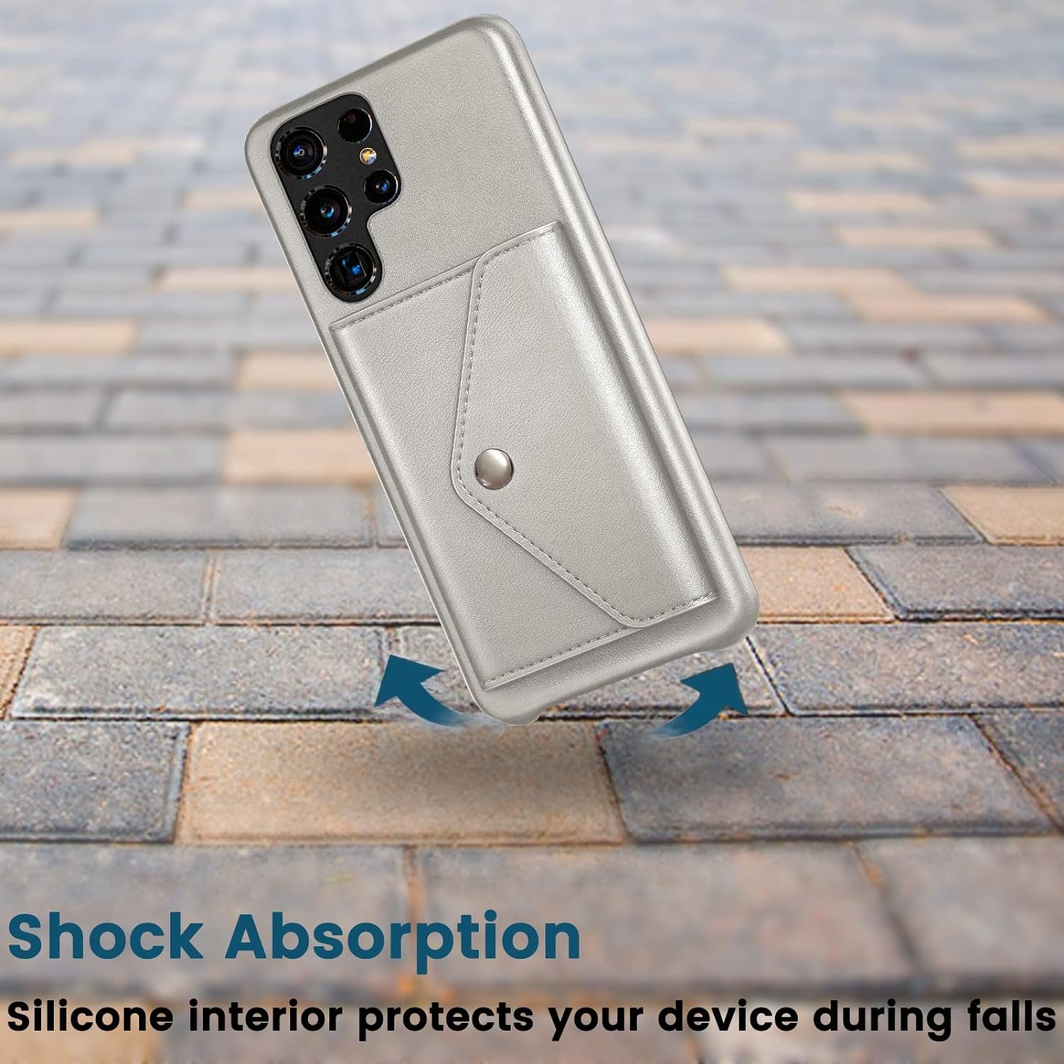 SUANPOT for Samsung Galaxy S22 Ultra Wallet Case Credit Card Holder,Pu Leather Flip Folio Book Phone Case Cover Women Men for Samsung S22 Ultra Case Wallet (Ivory)  SUANPOT   