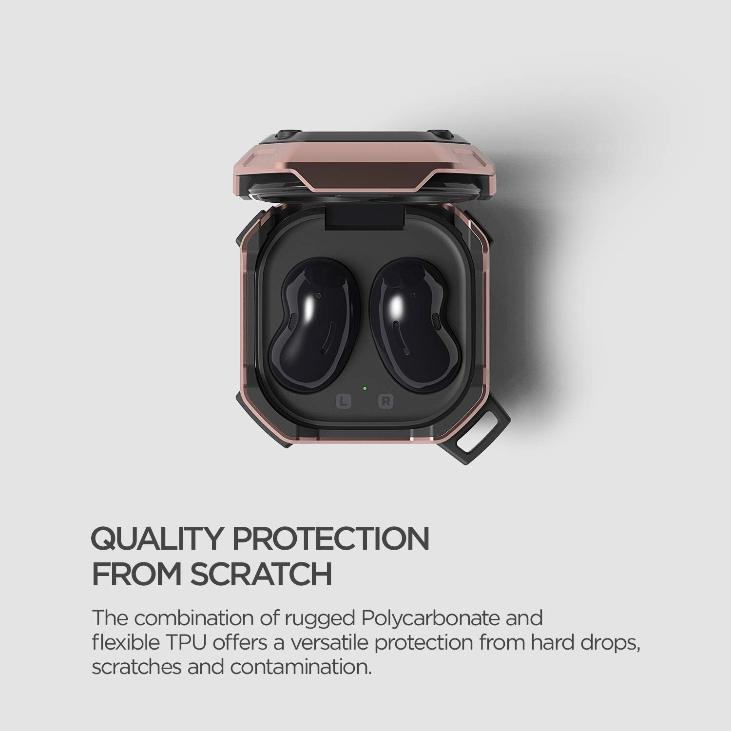 VRS Design Acitve Buds Case for Galaxy Buds2 Pro (2022), Galaxy Buds 2 Case (2021), Galaxy Buds Pro Case (2021), Galaxy Buds Live Case (2020) Mystic Bronze  VRS Design   