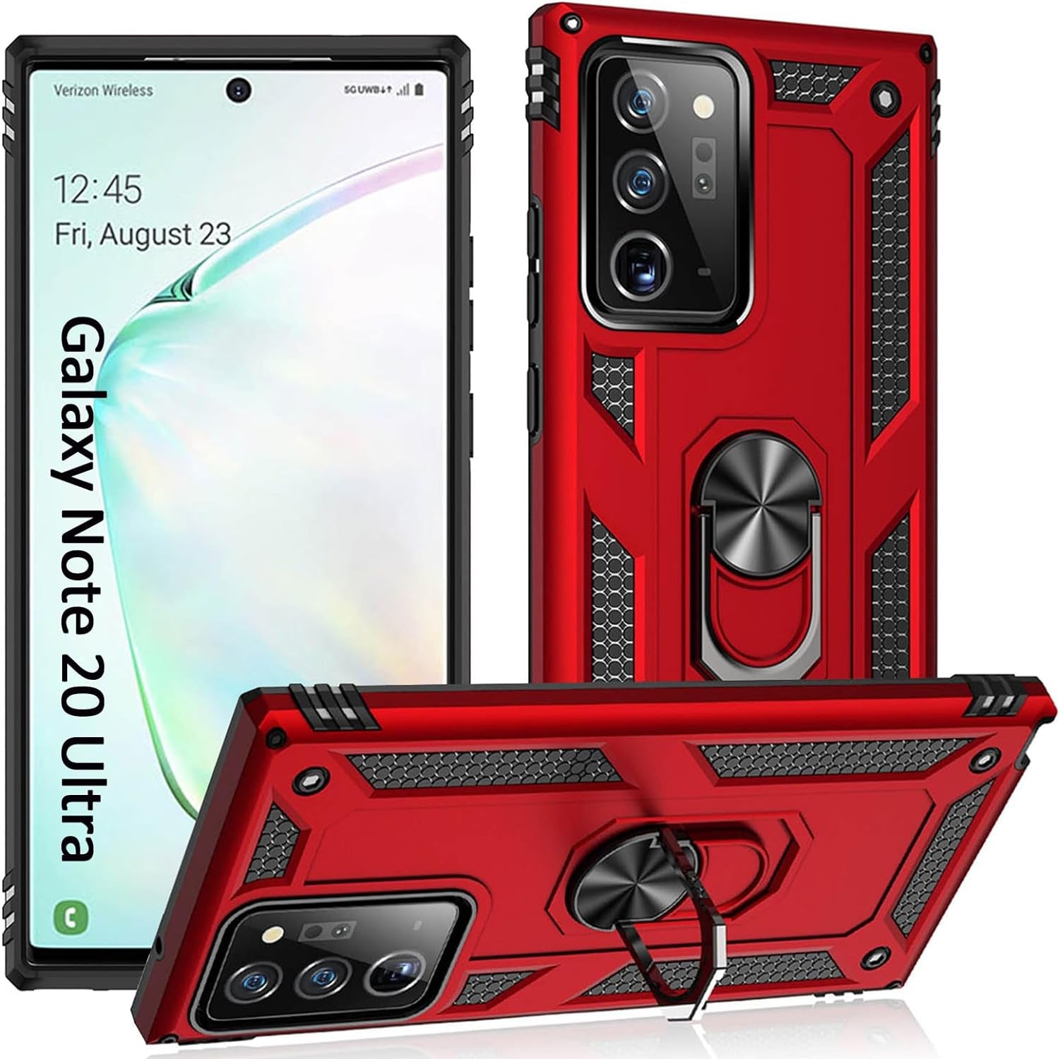 ADDIT Case for Note 20 Ultra Case Samsung Note 20 Ultra Case Galaxy Note 20 Ultra Phone Case, Military-Grade Case with Kickstand & Car Mount Function for Samsung Galaxy Note 20 Ultra 5G - Teal  ADDIT Red Samsung Galaxy Note 20 Ultra/Note 20 Ultra 5G 
