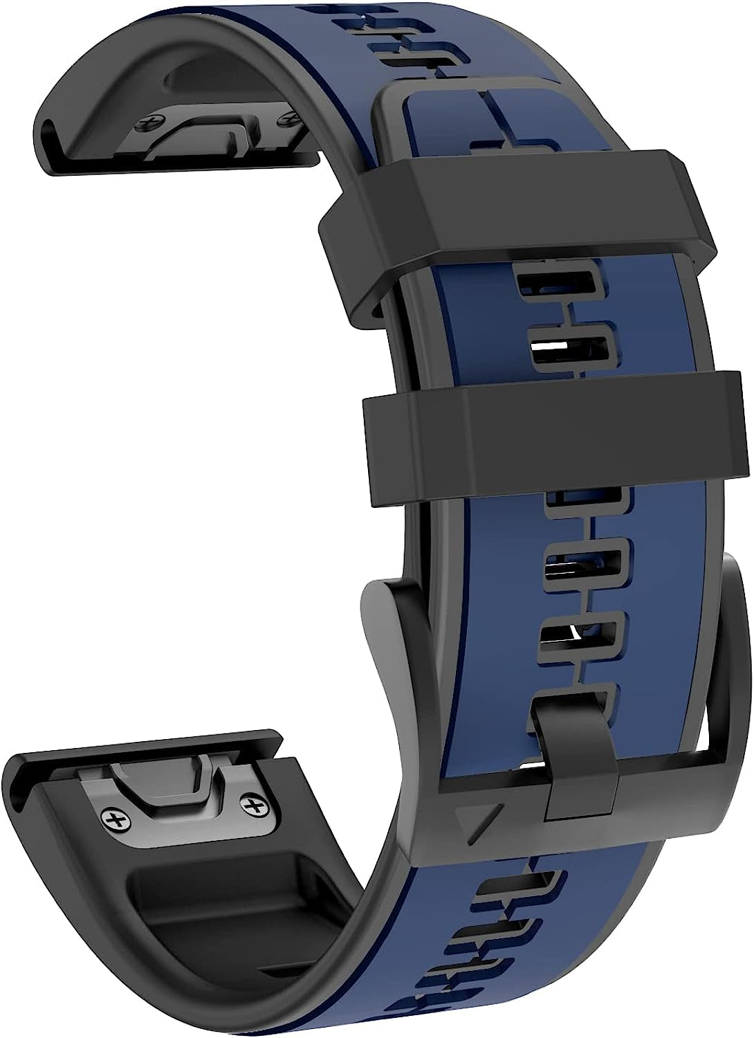ISABAKE Compatible with Fenix 5 Watch Band, Easy Fit 22MM Band for Fenix 5 Plus/Fenix 6/Fenix 7/Forerunner 935/Forerunner 945/Approach S60/Quatix 5/Quatix 6  Isabake Dark Blue-Black 22MM 