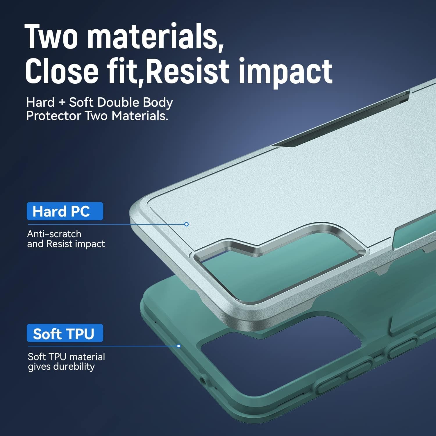 For Samsung Galaxy S21 Case, Galaxy S21 Case with HD Screen Protector [Military Grade Drop Tested] Heavy-Duty Tough Rugged Shockproof Protective Case for S21, Green  BOYOSS   