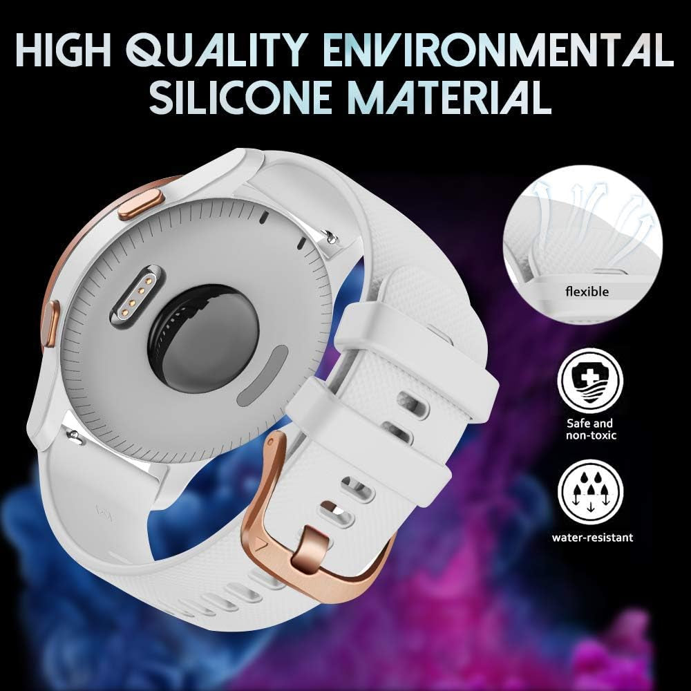 Notocity for Garmin Venu/Venu 2 Plus/Venu Sq/Venu Sq 2/ Vivoactive 3 Watch Band, 20Mm Quick Release Silicone Strap for Forerunner 245/645, Vivoactive HR, Approach S40/S42  NotoCity   