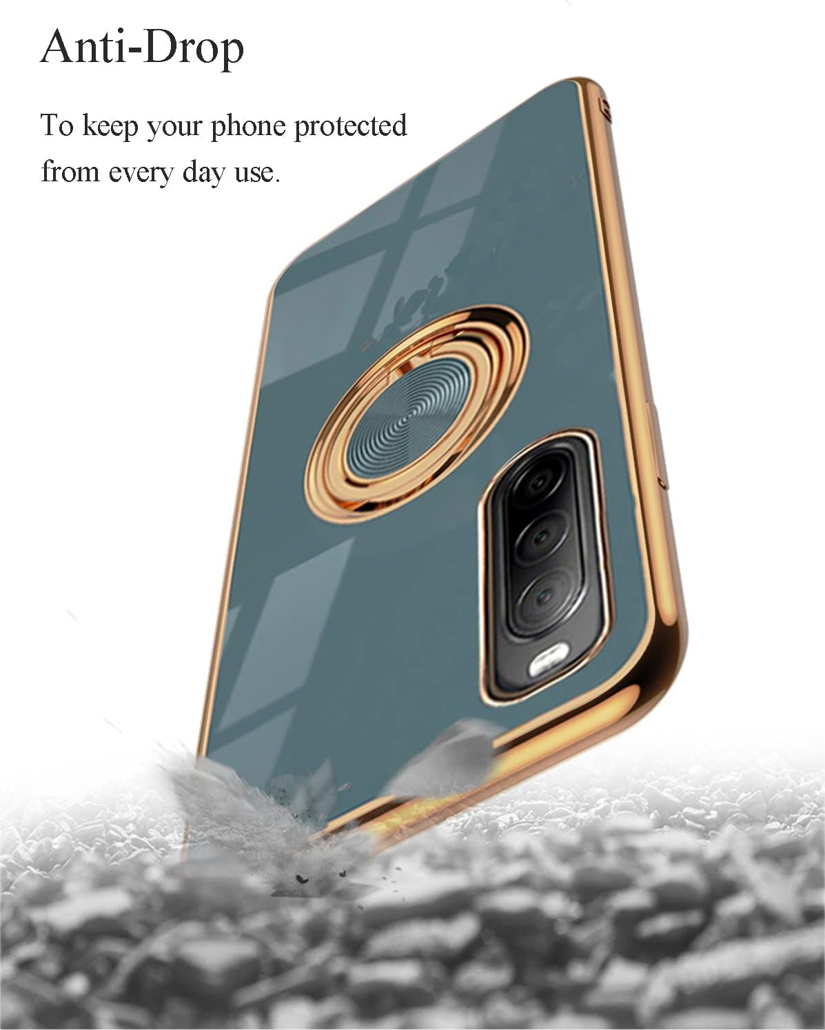 Yarxiawin Compatible with Sony Xperia 10 IV Case Ring Holder Magnet Silicone, Sony Xperia 10 IV Phone Case Silicone Thin White Cover Black 360° Rotatable Metal Kickstand (Gray)  Yarxiawin   