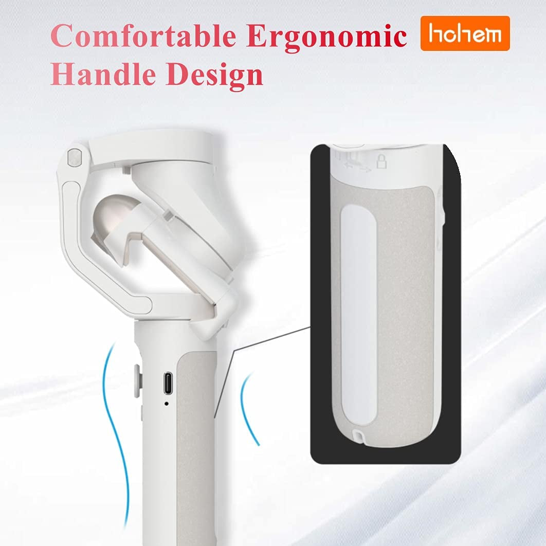 Hohem Isteady V2 Gimbal Stabilizer for Smartphone W/Ai Visual Tracking LED Video Light Auto Zoom Foldable Gimbal for Iphone13/12 Pro Max,For Samsung S20 for Youtube Tiktok Live Video,3-Axis Gimbal  hohem   