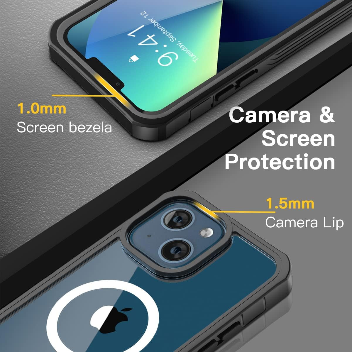 Aicase for Iphone 13 Mini Case with Magsafe Support Full Body Rugged with Built-In 9H Tempered Glass Screen Protector Heavy Duty Protection Shockproof Cover for Iphone 13 Mini Case 5.4"  AICase   