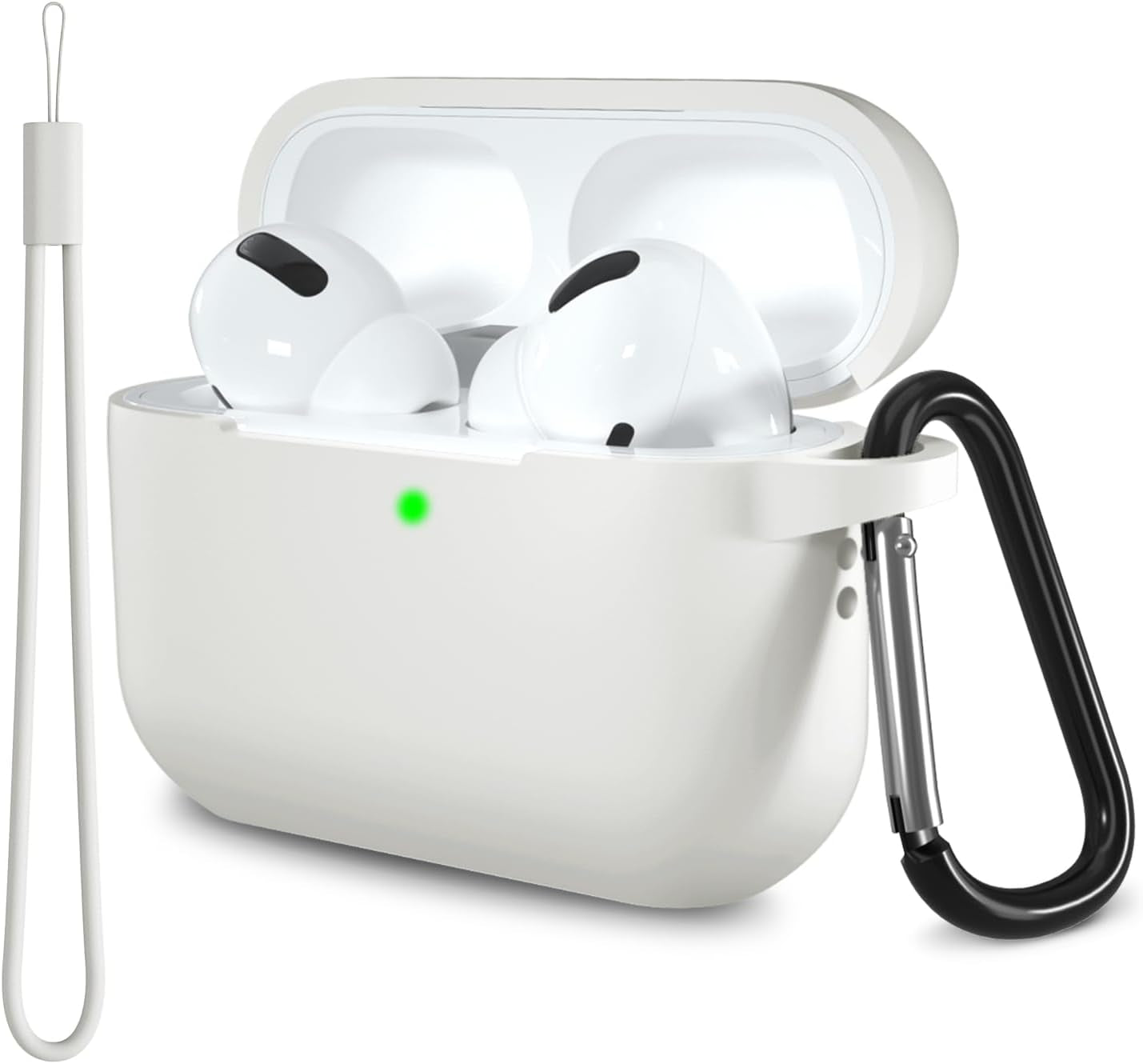 Lerobo for Airpods Pro 2Nd/1St Generation Case Cover with Keychain & Lanyard,Soft Silicone Skin Full Protective Airpod Pro Case for Apple Airpod Pro 2022/2019 Charging Case [Front LED Visible] Lilac  PJStore-US C-Starlight  