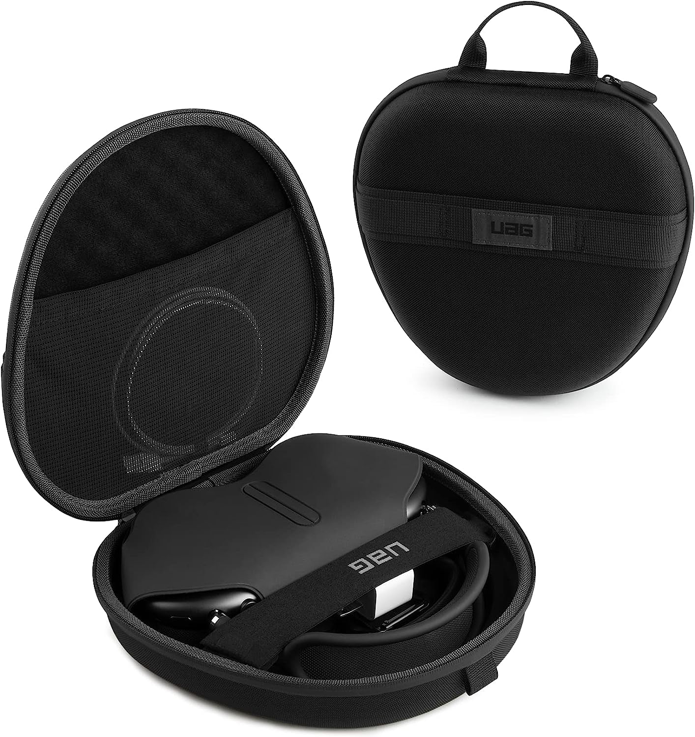 URBAN ARMOR GEAR UAG Compatible with Airpods Max Case Rugged Smart Case with Sleep Mode Heavy Duty Weatherproof Compression Molded Full Coverage Protective Travel Carrying Cover, Olive  URBAN ARMOR GEAR Black  