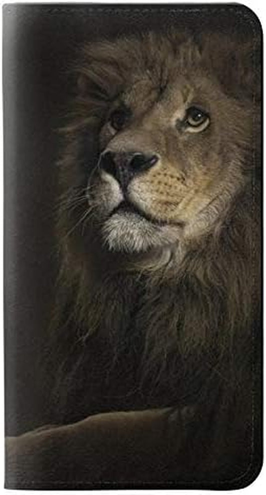RW0472 Lion PU Leather Flip Case Cover for LG V30, LG V30 Plus, LG V30S Thinq, LG V35, LG V35 Thinq  jjphonecase   